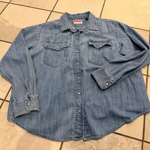 Wrangler Blue Button Down Shirt